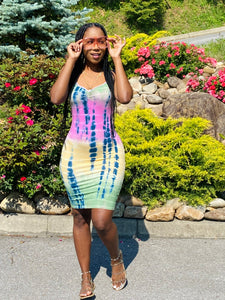 “Let’s go out” Tie Dye Dress