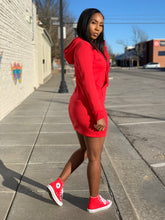 Load image into Gallery viewer, red hoodie dress
