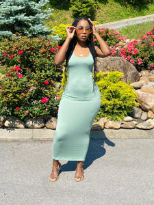 “Bodycon” Sage Maxi Dress