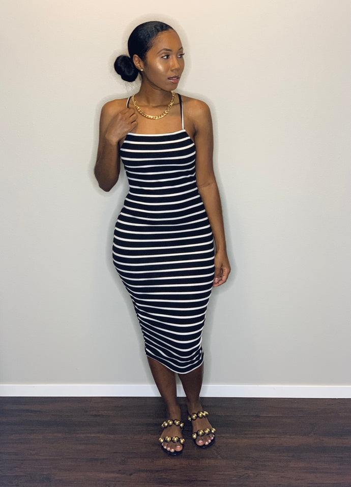 “A Day Out” Striped dress (RESTOCK)