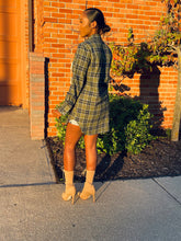 Load image into Gallery viewer, Plaid Shoestring Dress (olive)
